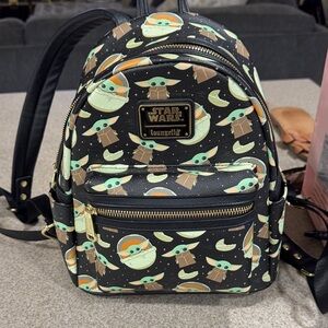 Loungefly Star Wars Grogu Patterned Backpack